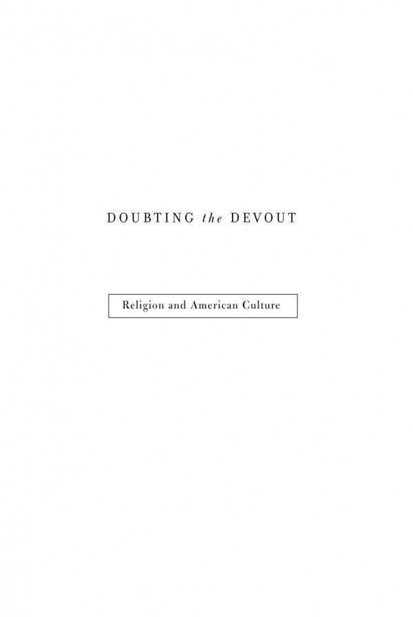 Doubting The Devout The Ultraorthodox In The Jewish American Imagination Nora L Rubel