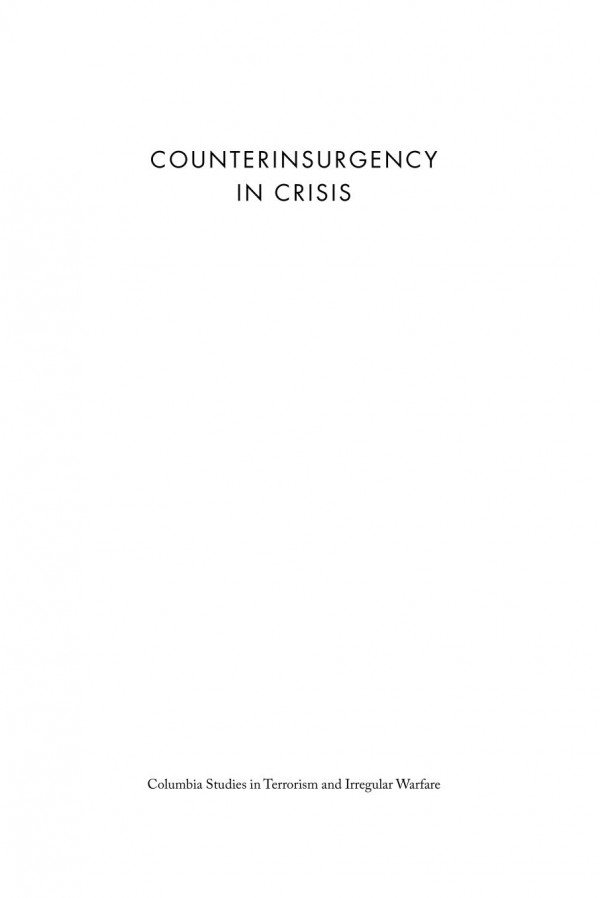 Counterinsurgency In Crisis Britain And The Challenges Of Modern Warfare David Ucko Robert Egnell Colin Gray