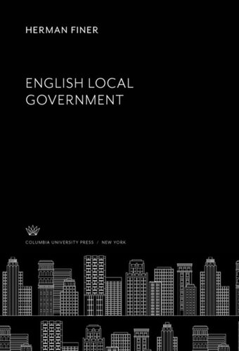 English Local Government Herman Finer