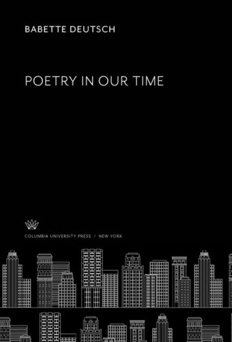 Poetry In Our Time Babette Deutsch