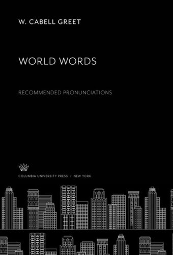 World Words Recommended Pronunciations W Cabell Greet