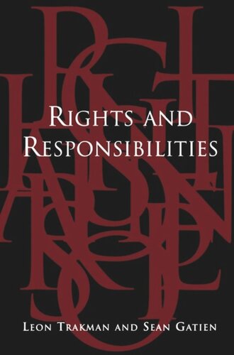 Rights And Responsibilities Leon Trakman Sean Gatien