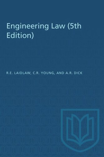 Engineering Law 5th Edition Re Laidlaw Cr Young Ar Dick