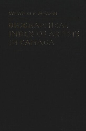 Biographical Index Of Artists In Canada Evelyn De R Mcmann