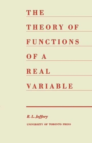 The Theory Of Functions Of A Real Variable Second Edition Ralph Jeffery