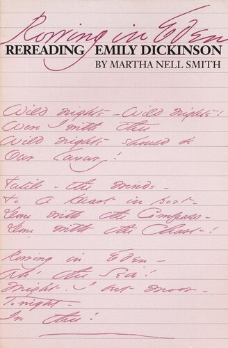 Rowing In Eden Rereading Emily Dickinson Martha Nell Smith