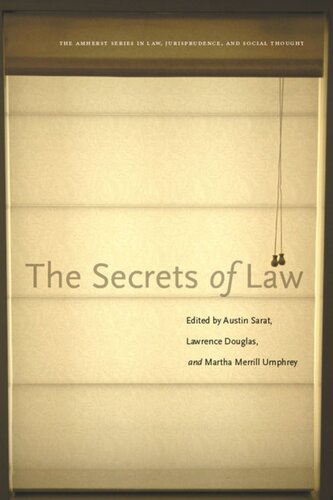 The Secrets Of Law Austin Sarat Editor Lawence Douglas Editor Martha Merrill Umphrey Editor