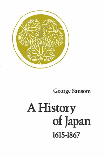 A History Of Japan 16151867 George Sansom