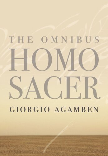 The Omnibus Homo Sacer Giorgio Agamben