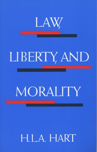 Law Liberty And Morality H L A Hart