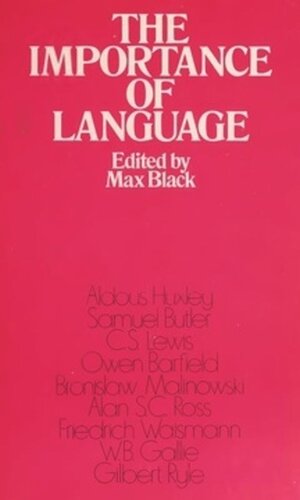 The Importance Of Language Revised Edition Max Black Editor