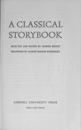 A Classical Storybook Morris Bishop Editor