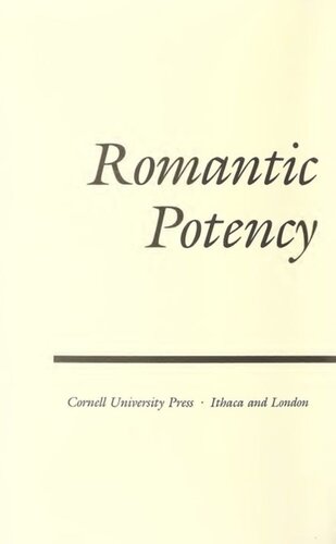 Romantic Potency The Paradox Of Desire Laura Claridge