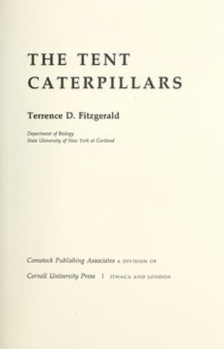 The Tent Caterpillars Terrence D Fitzgerald