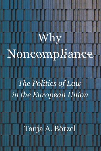 Why Noncompliance The Politics Of Law In The European Union Tanja A Brzel Freie Universitt Berlin