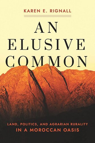 An Elusive Common Land Politics And Agrarian Rurality In A Moroccan Oasis Karen E Rignall