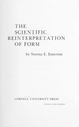 The Scientific Reinterpretation Of Form Norma Emerton
