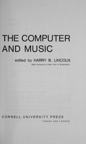 The Computer And Music Harry B Lincoln Editor