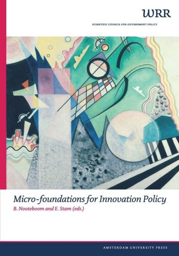 Microfoundations For Innovation Policy Bart Nooteboom Editor Erik Stam Editor E Stam Editor