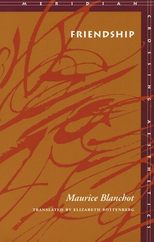 Friendship Maurice Blanchot