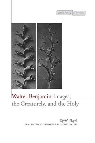 Walter Benjamin Images The Creaturely And The Holy Sigrid Weigel