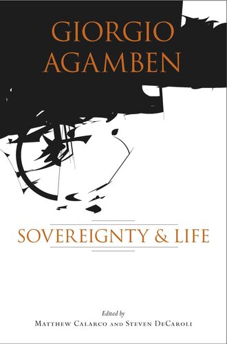 Giorgio Agamben Sovereignty And Life Matthew Calarco Editor Steven Decaroli Editor