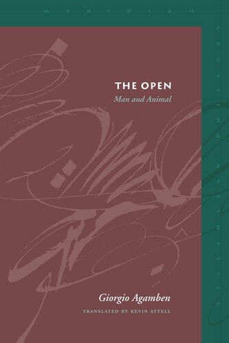 The Open Man And Animal Giorgio Agamben Kevin Attell