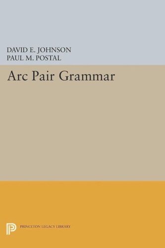 Arc Pair Grammar Course Book David E Johnson Paul M Postal