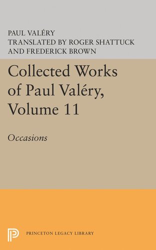 Collected Works Of Paul Valery Volume 11 Occasions Paul Valry Jackson Mathews