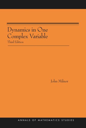 Dynamics In One Complex Variable Am160 Am160 Third Edition Third John Milnor