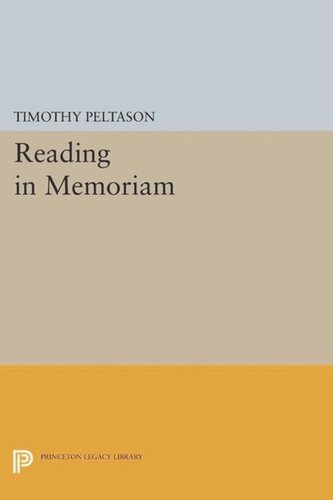 Reading In Memoriam Course Book Timothy Peltason