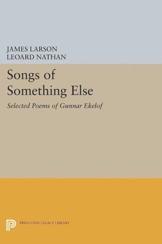 Songs Of Something Else Selected Poems Of Gunnar Ekelof Course Book James Larson Leonard Nathan