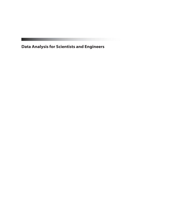 Data Analysis For Scientists And Engineers Core Textbook Edward L Robinson