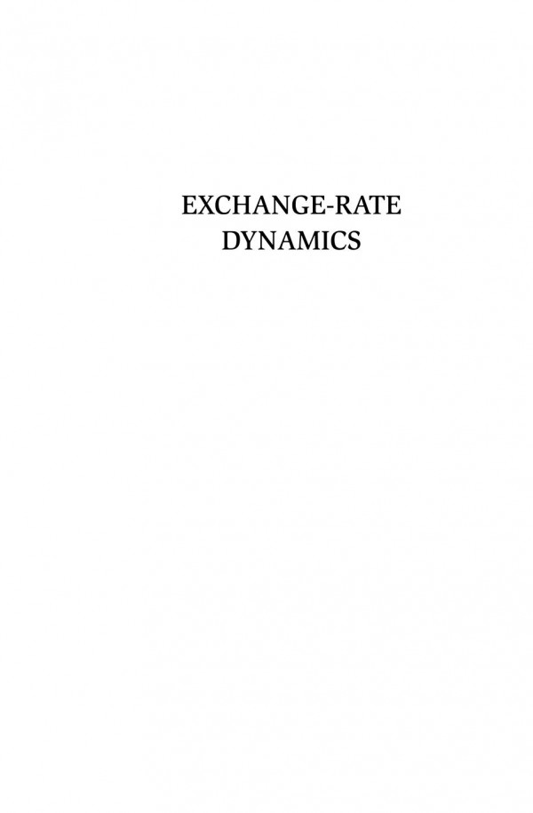Exchangerate Dynamics Martin D D Evans