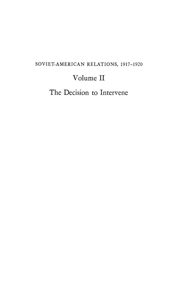 Decision To Intervene George Frost Kennan