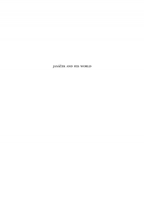 Jancek And His World Course Book Michael Beckerman Editor