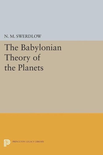 The Babylonian Theory Of The Planets Course Book N M Swerdlow
