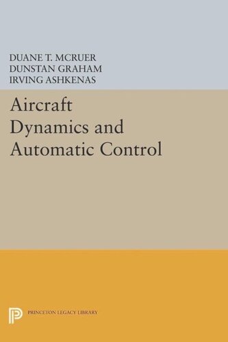Aircraft Dynamics And Automatic Control Course Book Duane T Mcruer Dunstan Graham Irving Ashkenas