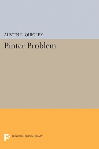 Pinter Problem Austin E Quigley