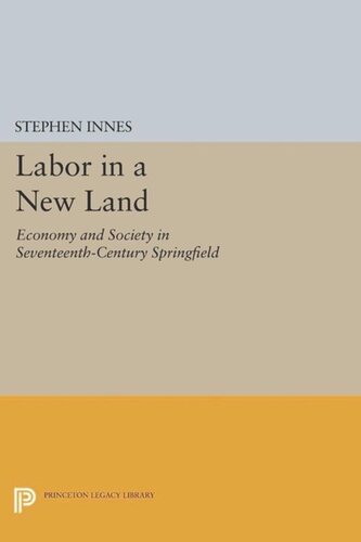Labor In A New Land Economy And Society In Seventeenthcentury Springfield Course Book Stephen Innes