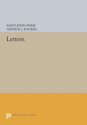 Letters Course Book Saintjohn Perse Arthur J Knodel
