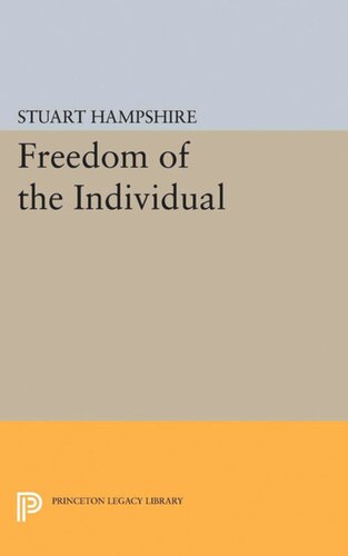 Freedom Of The Individual Expanded Edition Expanded Stuart Hampshire
