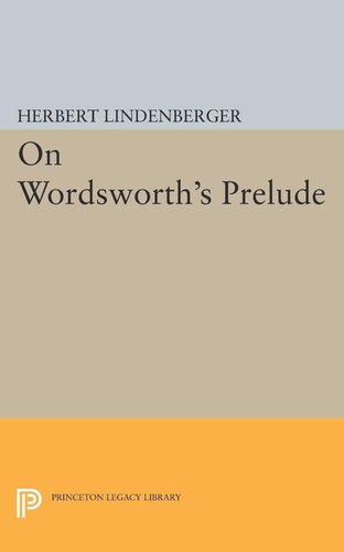 On Wordsworths Prelude Herbert Samuel Lindenberger