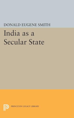 India As A Secular State Donald Eugene Smith