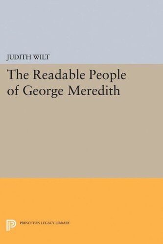 The Readable People Of George Meredith Judith Wilt