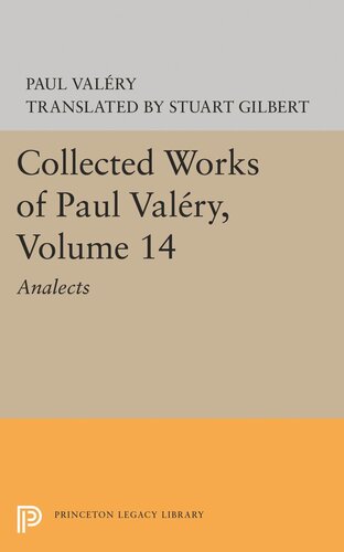 Collected Works Of Paul Valery Volume 14 Analects Paul Valry
