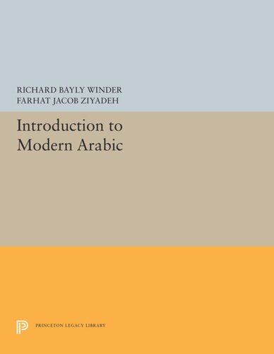 Introduction To Modern Arabic Richard Bayly Winder Farhat Jacob Ziyadeh