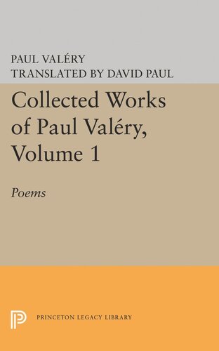 Collected Works Of Paul Valery Volume 1 Poems Paul Valry Editor James R Lawler Editor