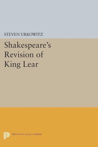 Shakespeares Revision Of King Lear Course Book Steven Urkowitz