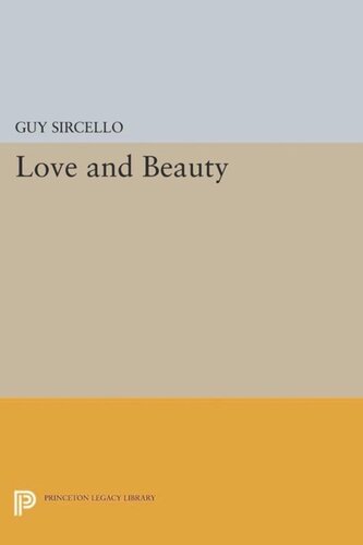 Love And Beauty Course Book Guy Sircello